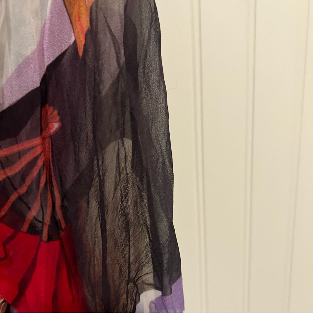 Silk Art to Wear Sheer Kimono Jacket - Picture 5 of 8